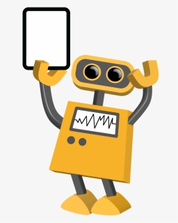 Bot Holding Solid Tablet - Transparent Background Robot Animation Gif, HD Png Download, Free Download