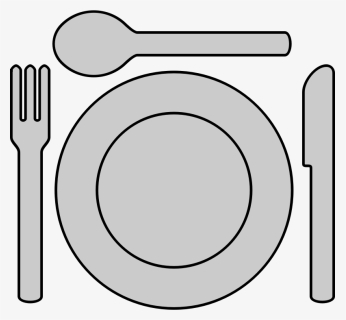 Place Setting - Mittagessen Clipart Schwarz Weiß, HD Png Download, Free Download