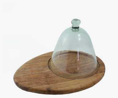 Glass Dome With Oval Cheeseboard , Png Download - Wood, Transparent Png, Free Download