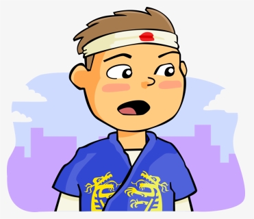 Vector Illustration Of Karate Kid Thinks He"s Japanese, HD Png Download, Free Download