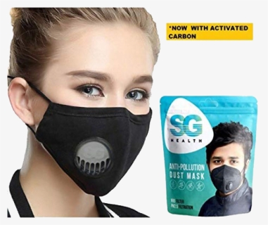 Anti-pollution Black Mask Transparent Png - N95 Mask Amazon Uk, Png Download, Free Download