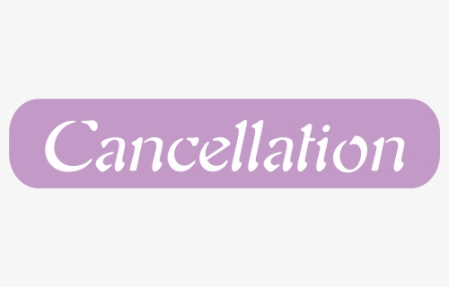 Cancellation In Purple Rounded Rectangle - Calligraphy, HD Png Download, Free Download