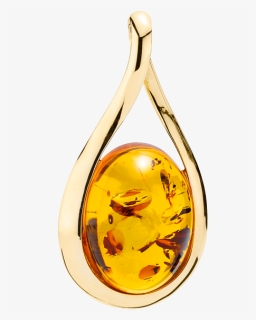 Infinity Pendant In Cognac Amber And Gold - Amber, HD Png Download, Free Download