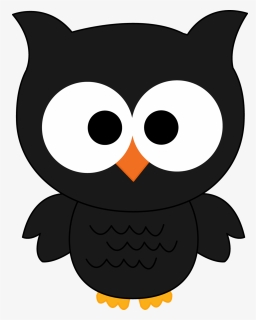 Lots Of Owls Clipart - Cute Black Owl Clipart, HD Png Download, Free Download