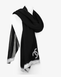 Chanel Scarf Love For This Winter - Cashmere Chanel Scarf, HD Png Download, Free Download