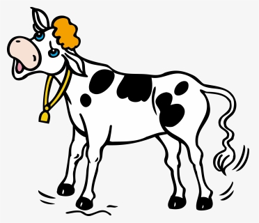 Cattle Clipart Cow Horse - Cow Drawing Png, Transparent Png, Free Download