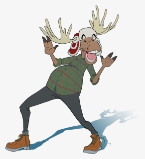 Moose - Cartoon, HD Png Download, Free Download