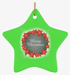 Poinsettia Festive Christmas Tree Decoration New Hanging - Christmas Ornament, HD Png Download, Free Download
