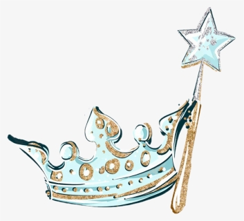 #watercolor #crown #wand #cinderella #princess #disney - Tiara, HD Png Download, Free Download