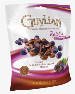 Guylian Milk Chocolate Covered Raisins In Pouch 150g - Guylian Chocolate Nyc, HD Png Download, Free Download