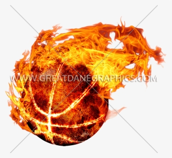 Basketball Production Ready Artwork - Basketball Logo Fire Ball, HD Png Download, Free Download