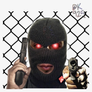 #mask #skimask #gun #fence #deathkill925 #dk925designs - Gun Barrel, HD Png Download, Free Download