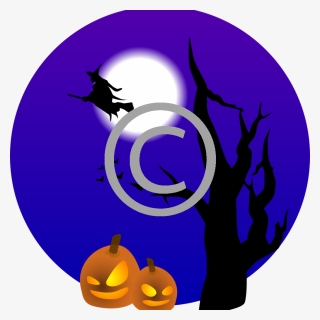 Free Halloween Scene Clipart, HD Png Download, Free Download