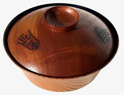 Vintage Japanese Wooden Covered Rice Bowl With Lacquered - Wooden Rice Bowl, HD Png Download, Free Download