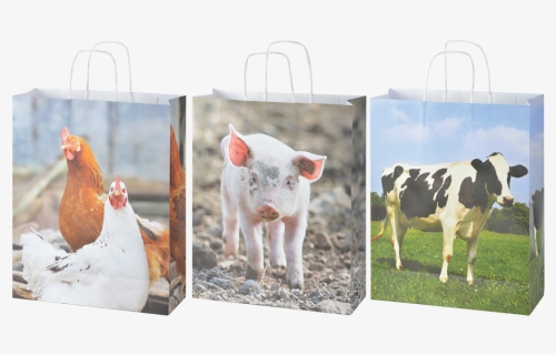 Paper Bags Farm Animals L Ass - Bag, HD Png Download, Free Download