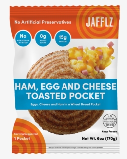 Ham, Egg And Cheese In A Wheat Bread Toasted Pocket - Jafflz Breakfast, HD Png Download, Free Download