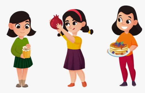Girls On Rosh Hashanah Clipart, HD Png Download, Free Download