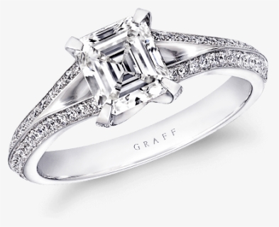A Graff Emerlad Cut Diamond Legacy Engagement Ring - Engagement Ring, HD Png Download, Free Download