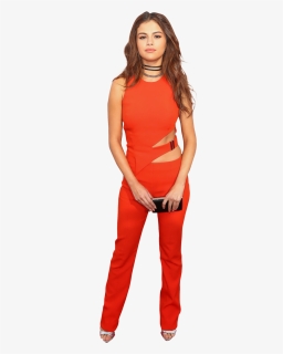 Selena Gomez In A Red Dress Png Image - Selena Gomez Casual Standing, Transparent Png, Free Download
