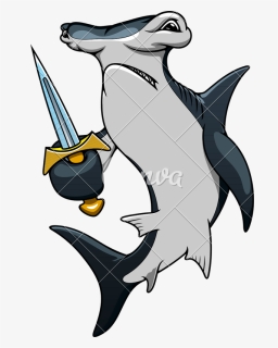 Pirate With Sword Photos By Canva - Cartoon Hammerhead Shark, HD Png Download, Free Download