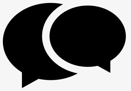 Two Overlapping Speech Bubbles - Circle, HD Png Download, Free Download
