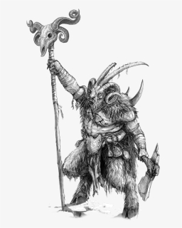 Goatskull Aanchuth, Gabrax Warlock - Illustration, HD Png Download, Free Download