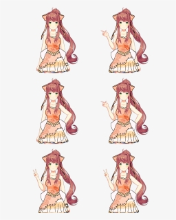 I Edited Some Sprites - Monika Ddlc Casual Outfit, HD Png Download, Free Download