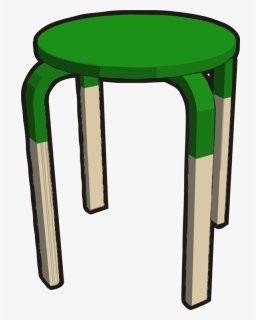 Green Bar Stool Table Seat - Red Stool Clipart, HD Png Download, Free Download