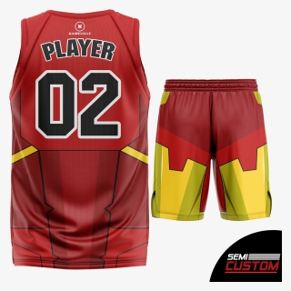 Iron Man Basketball Jersey Design, HD Png Download, Free Download