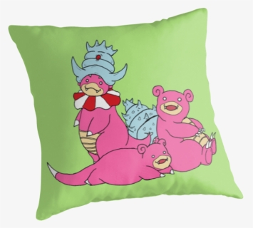 "slowpoke, Slowbro, And Slowking - Cushion, HD Png Download, Free Download