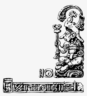 Maya, Outline, Statue, Relief, Tattoo, Mayan, Designs - Mayan Vector, HD Png Download, Free Download