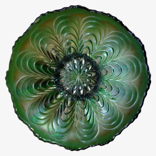 Fenton Carnival Glass Peacock Tail Bowl - Fractal Art, HD Png Download, Free Download