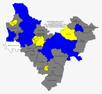 Stratford-avon 2008 Election Map - Stratford Upon Avon County, HD Png Download, Free Download