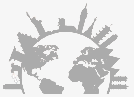 Around The World Png - Vector World Map Blue, Transparent Png, Free Download