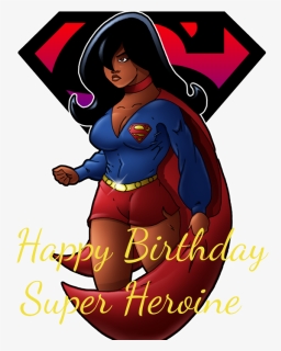 Happy Birthday Super Heroine - Black Supergirl, HD Png Download, Free Download