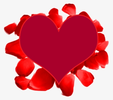 Red Petals Love Shape Png - Heart, Transparent Png, Free Download