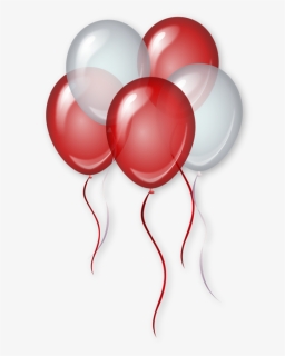 Red And White Ballons - Red And White Balloons Png, Transparent Png, Free Download