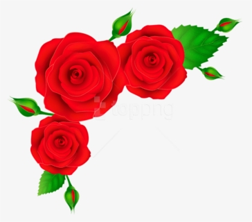 Free Png Download Red Roses Corner Transparent Clipart - Red Roses Clip Art, Png Download, Free Download