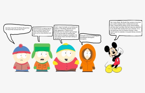 Evil Mickey Mouse Png - South Park 4 Main Characters, Transparent Png, Free Download