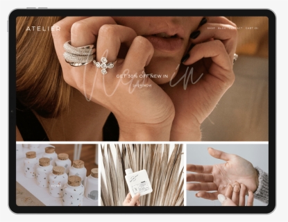 Atelier Squarespace Template - Women's Right Hand Ring, HD Png Download, Free Download