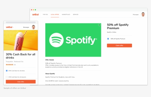 Sample Of Offers On Unibui - Spotify, HD Png Download, Free Download