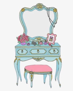 Cute, Pink, And Girly Image - Simple Vanity Drawing, HD Png Download, Free Download
