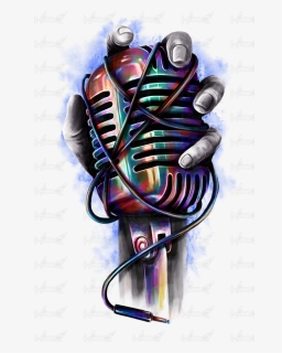 Microphone Man Shirts , Png Download - Art Music T Shirt Design, Transparent Png, Free Download