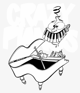 Crazy Pianos Logo Black And White - Crazy Pianos Scheveningen, HD Png Download, Free Download