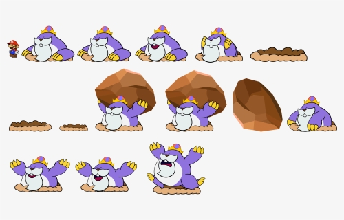 Click For Full Sized Image King Monty Mole - Paper Mario Monty Mole, HD Png Download, Free Download