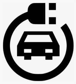 Transparent Car Symbol Png - Icon White Electric Car, Png Download, Free Download