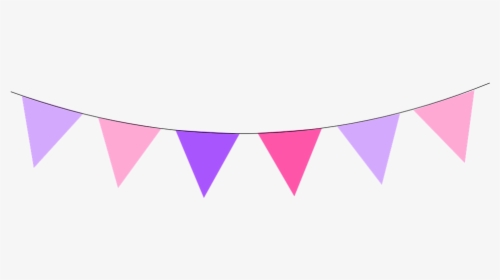 Flags, Bunting, Swag, Pink, Purple, Pastel, Celebration - Transparent Cute Banner Png, Png Download, Free Download