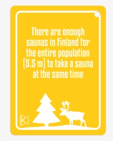 Fun Facts About Finnish Sauna - Reindeer, HD Png Download, Free Download