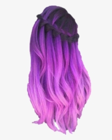 #purple #pink #wig #hair #rearview - Amalie Rognaldsen, HD Png Download, Free Download