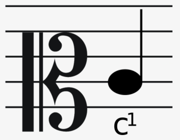 Mezzosoprano Clef With Note - C4 On Tenor Clef, HD Png Download, Free Download
